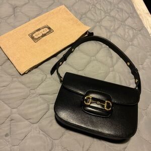 GUCCI HORSEBIT 1955 SHOULDER BAG (Black)
